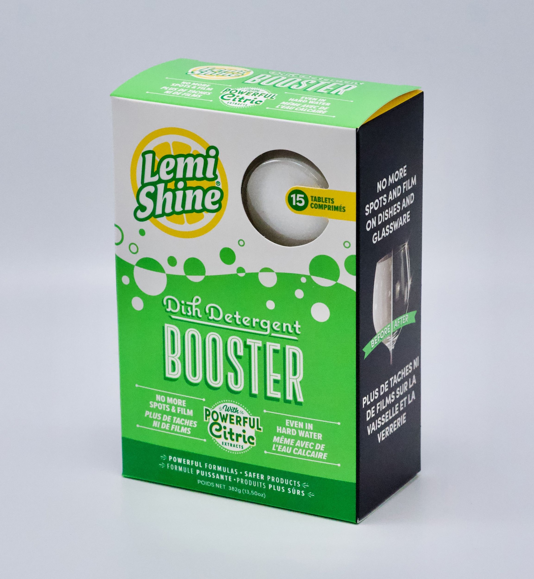 Lemi Shine® Dishwasher Detergent Booster Tabs, Fresh Lime Scent, 15pk
