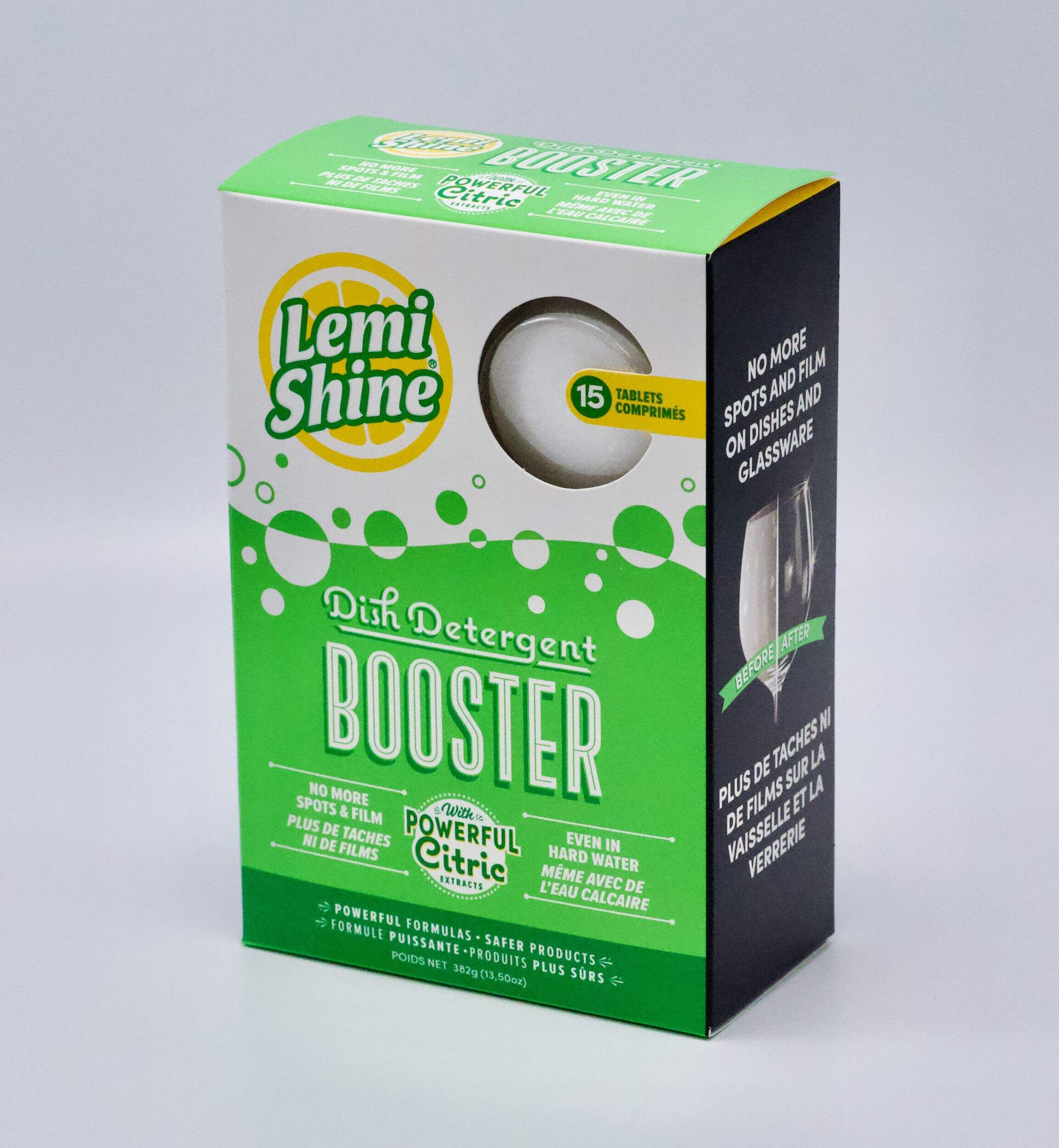 Lemi Shine® Dishwasher Detergent Booster Tabs Fresh Lime Scent 15 Pk