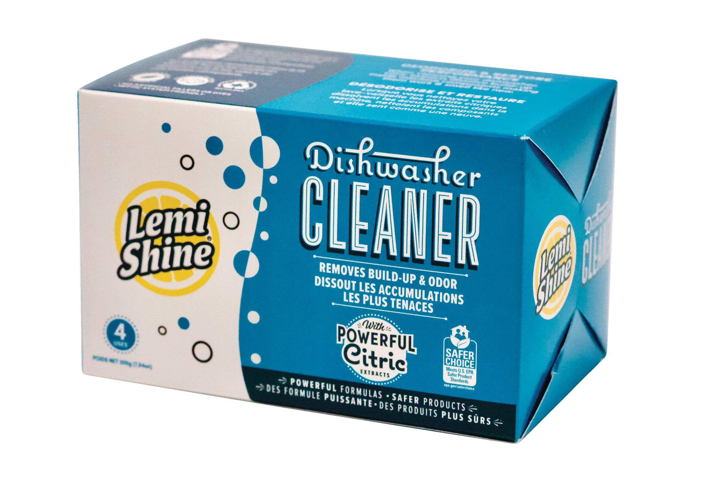 Nettoyant pour lave-vaisselle Lemi Shine, parfum lime fraîche, paq. 4 Front_Three_Fourths_Angled_Left