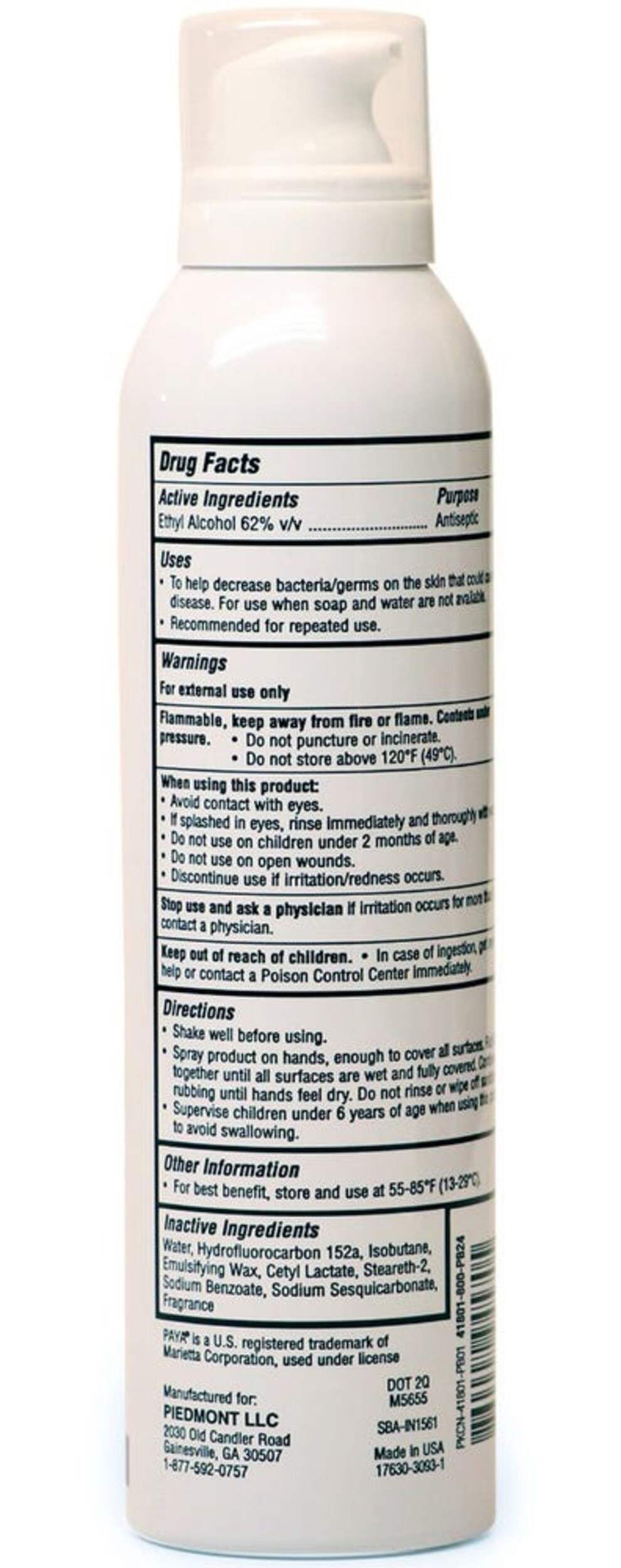 Paya Foaming Spray Hand Sanitizer, Unscented, 235-mL | Canadian Tire