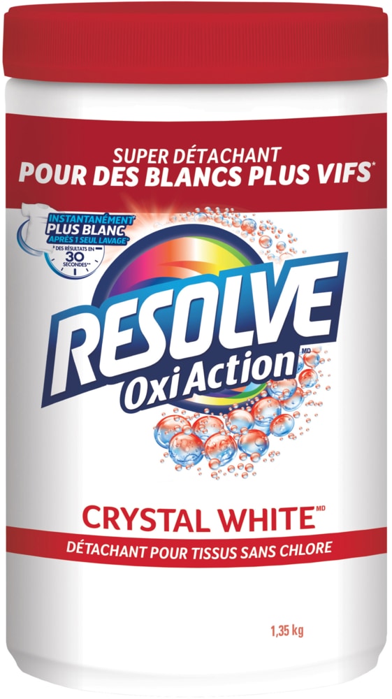 Resolve White Fabric Laundry Stain Remover Powder with Oxi Action, 1.4