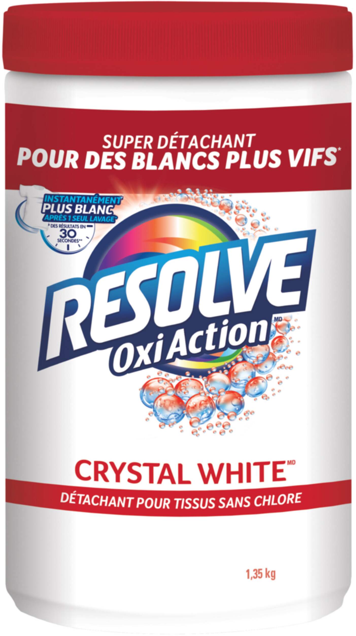 Resolve White Fabric Laundry Stain Remover Powder with Oxi Action, 1.4-kg Front_Flat