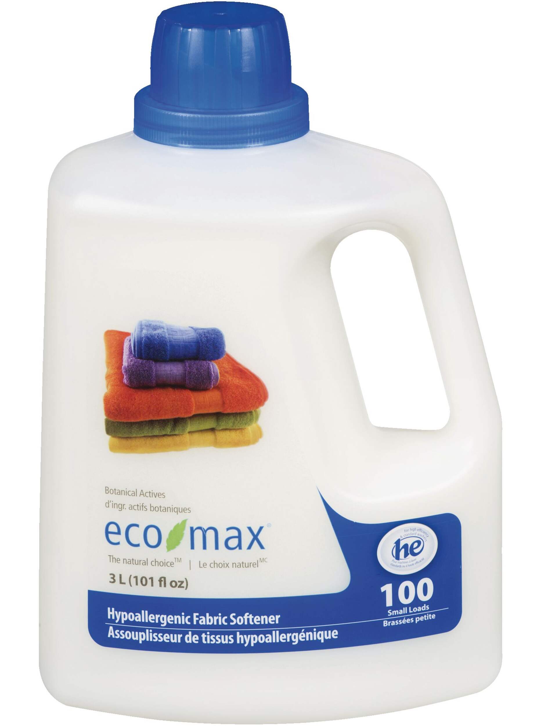 Assouplissant liquide Eco-Max, non parfumé, 100 brassées, 3 L Front_Elevated