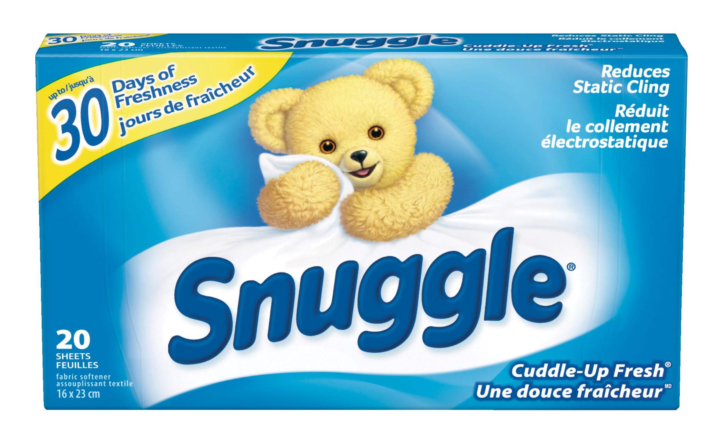 Snuggle Fabric Softener Sheets, Cuddle-Up Fresh Scent, 20-pk Front_Elevated