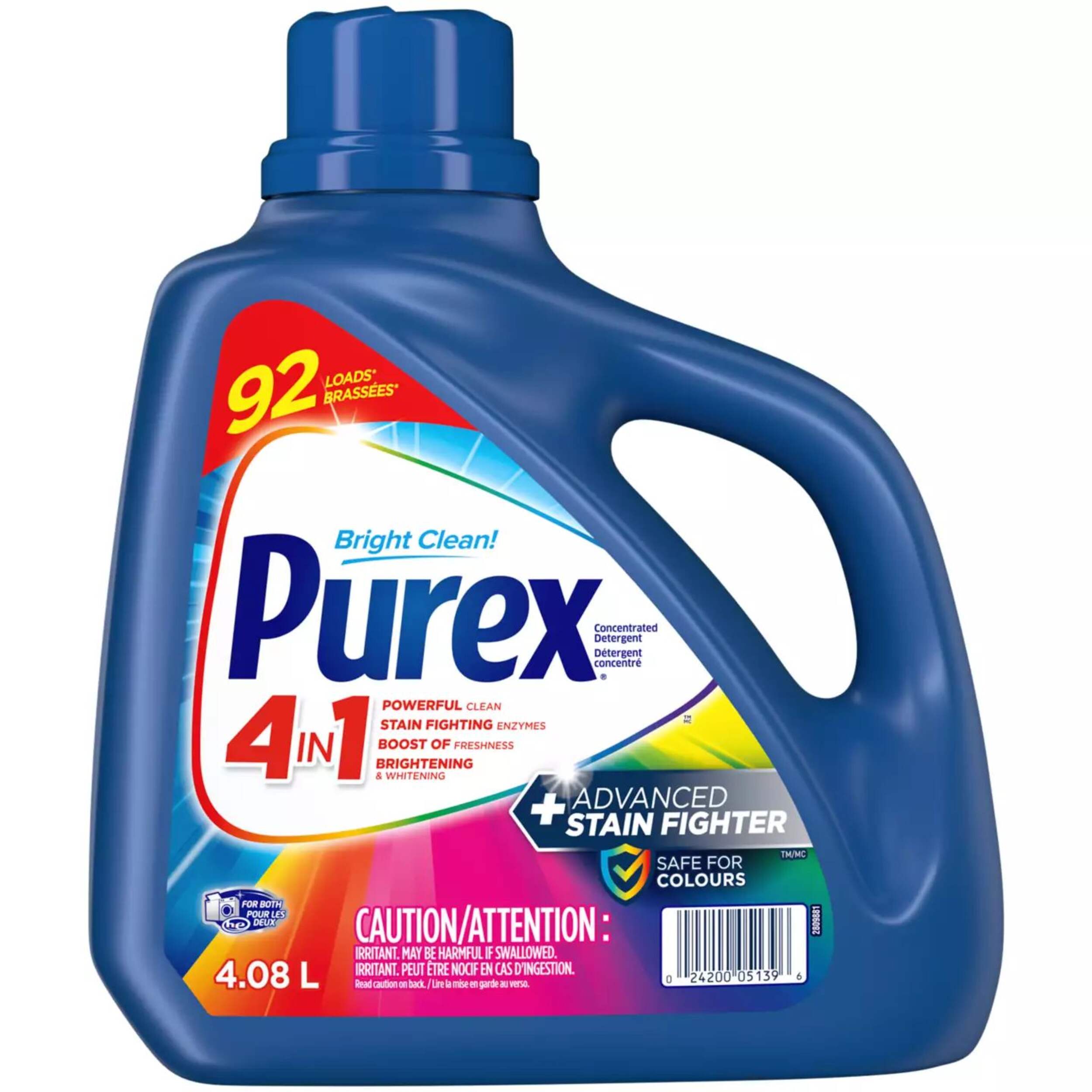 Détergent à lessive Purex Ultra, avec détachant puissant, 4,08 L Front_Flat