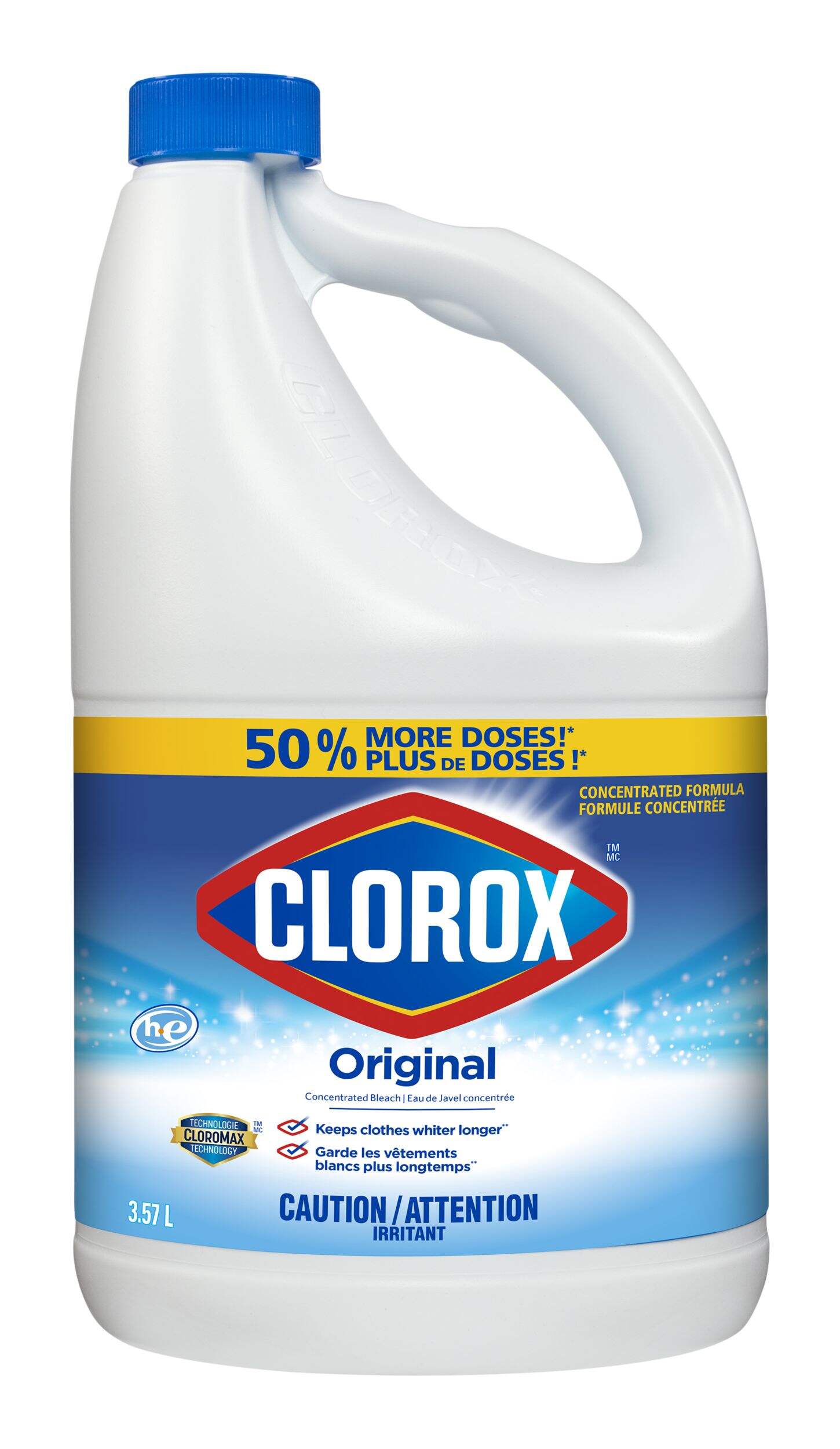 Clorox Bleach, Multi-Purpose Liquid Concentrated, Original, 3.57-L Front_Flat