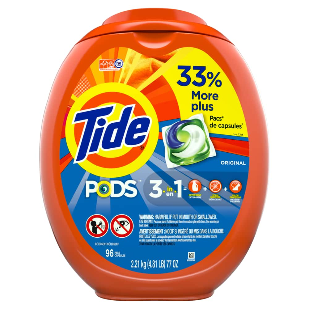 Tide 3 in 1 Laundry Detergent Pods, Original Scent, 96-pk | Canadian Tire