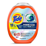 Capsules Tide Hygienic Clean Heavy Duty Power Pods, orignal, paq. 48 Front_Flat