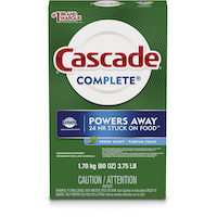 Détergent pour lave-vaisselle en poudre Cascade, parfum frais, 60 oz Front_Flat