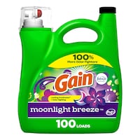Gain + Aroma Boost Liquid Laundry Detergent, Moonlight Breeze Scent, 100-Load, 4.25-L Front_Flat