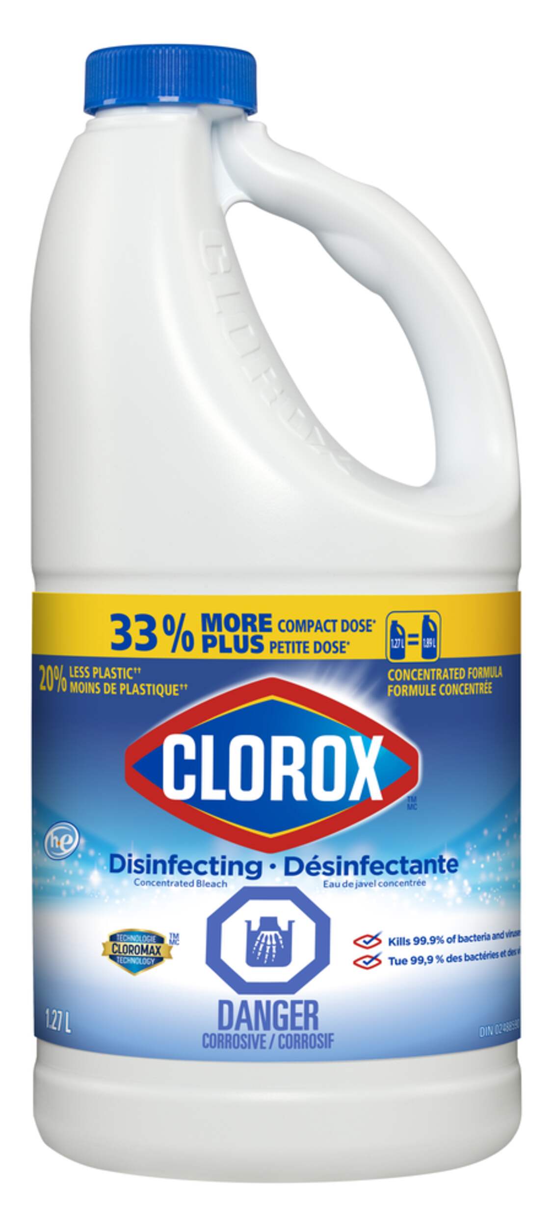 Clorox Liquid Disinfectant Laundry Bleach, 1.27-L Front_Flat