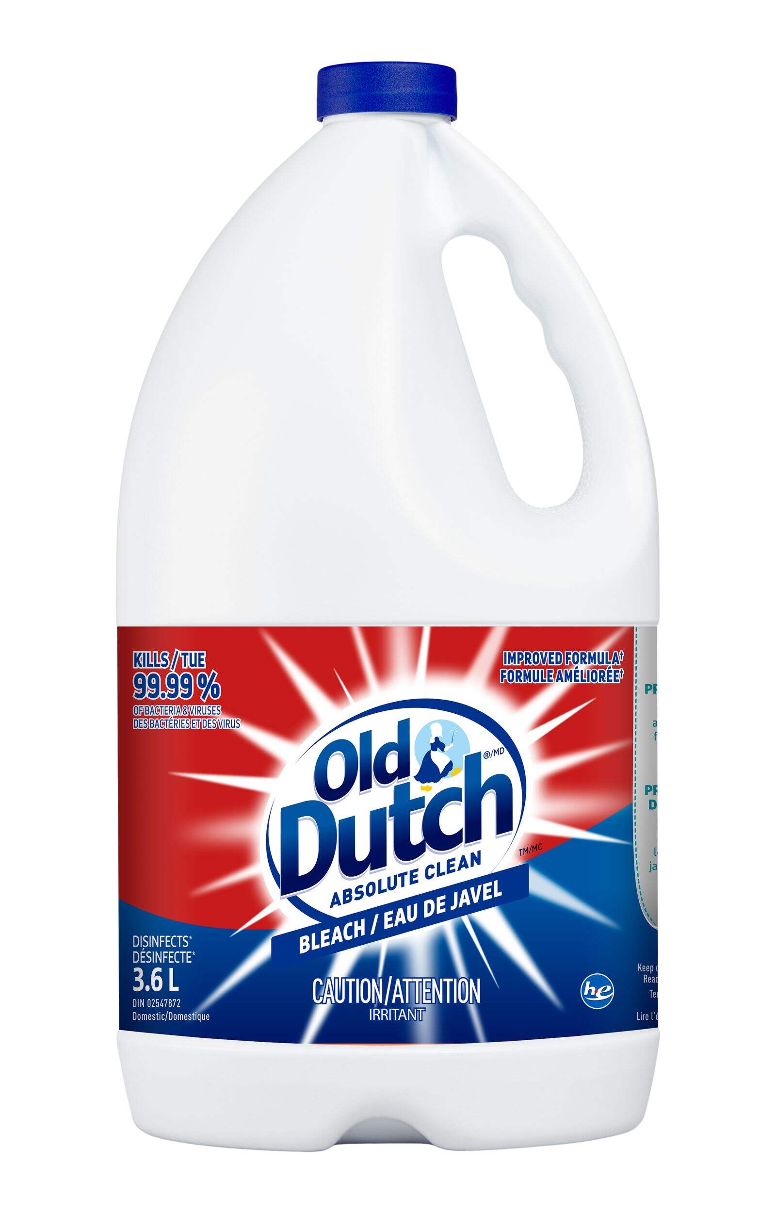 Old Dutch Multi-Purpose Disinfecting Liquid Laundry Bleach, 3.6-L Front_Flat