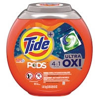 Tide PODS Liquid Laundry Detergent Soap Pacs,  4-n-1 Ultra Oxi, 61 Count Front_Elevated