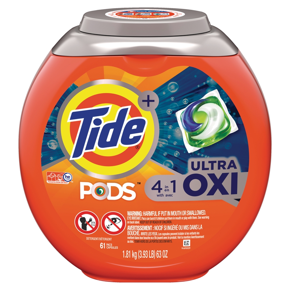Capsules de détergent à lessive liquide Tide PODS, 4en1 Ultra Oxi