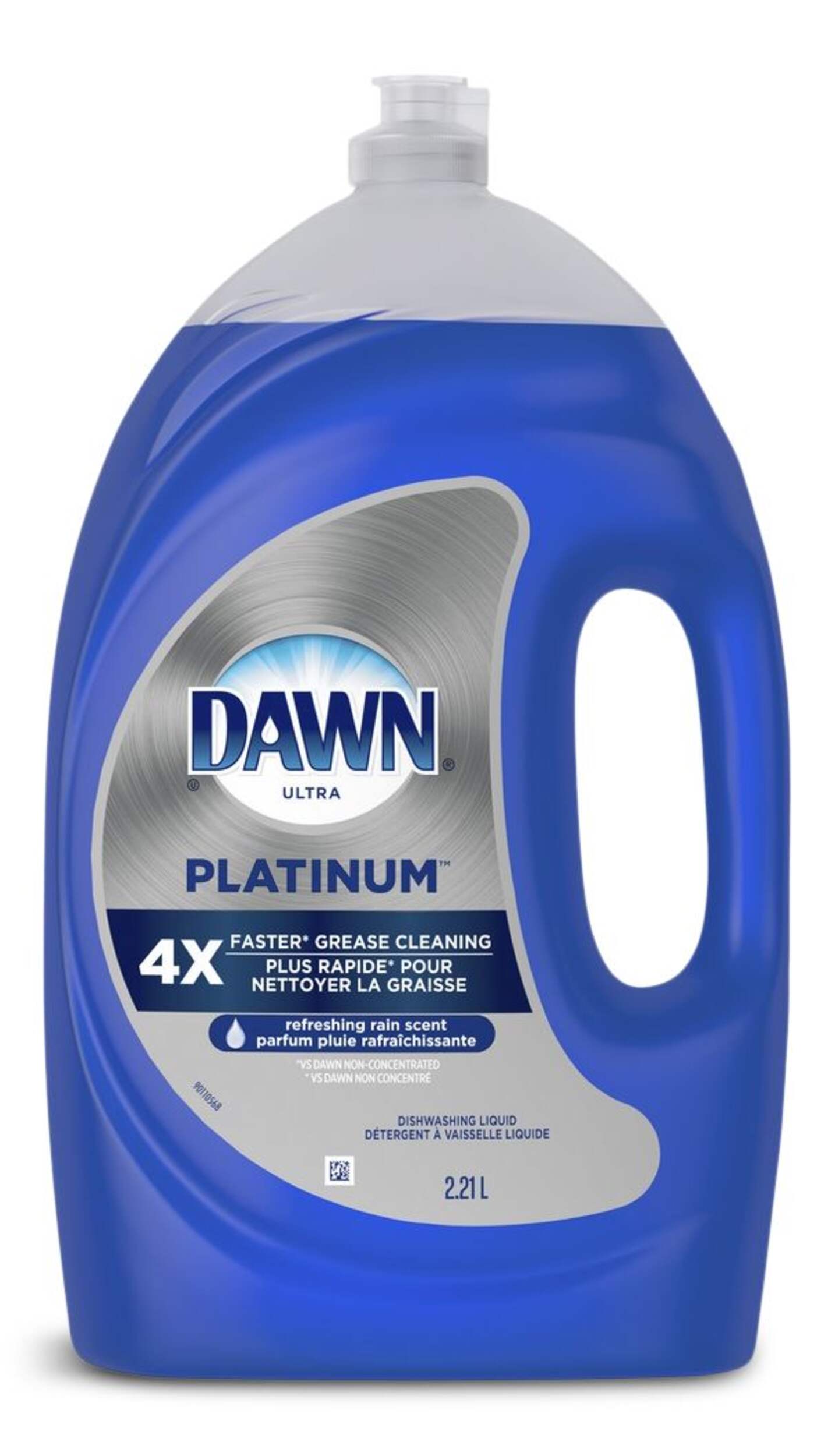 Dawn Ultra Platinum Liquid Dish Soap Refill, Refreshing Rain Scent, 2.21-L Front_Flat