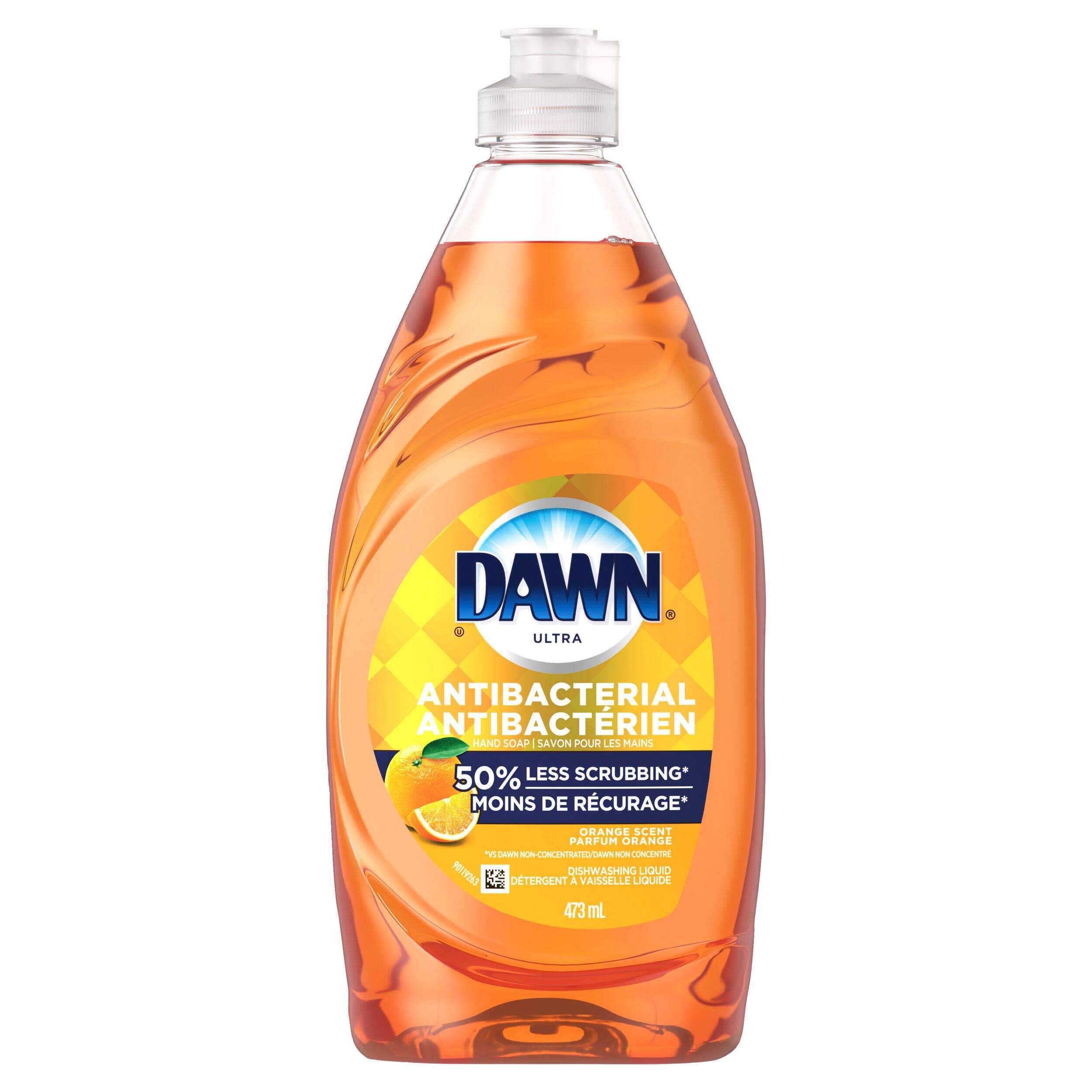 Dawn Ultra Antibacterial Liquid Dish Soap, Orange Scent, 473-mL Front_Flat