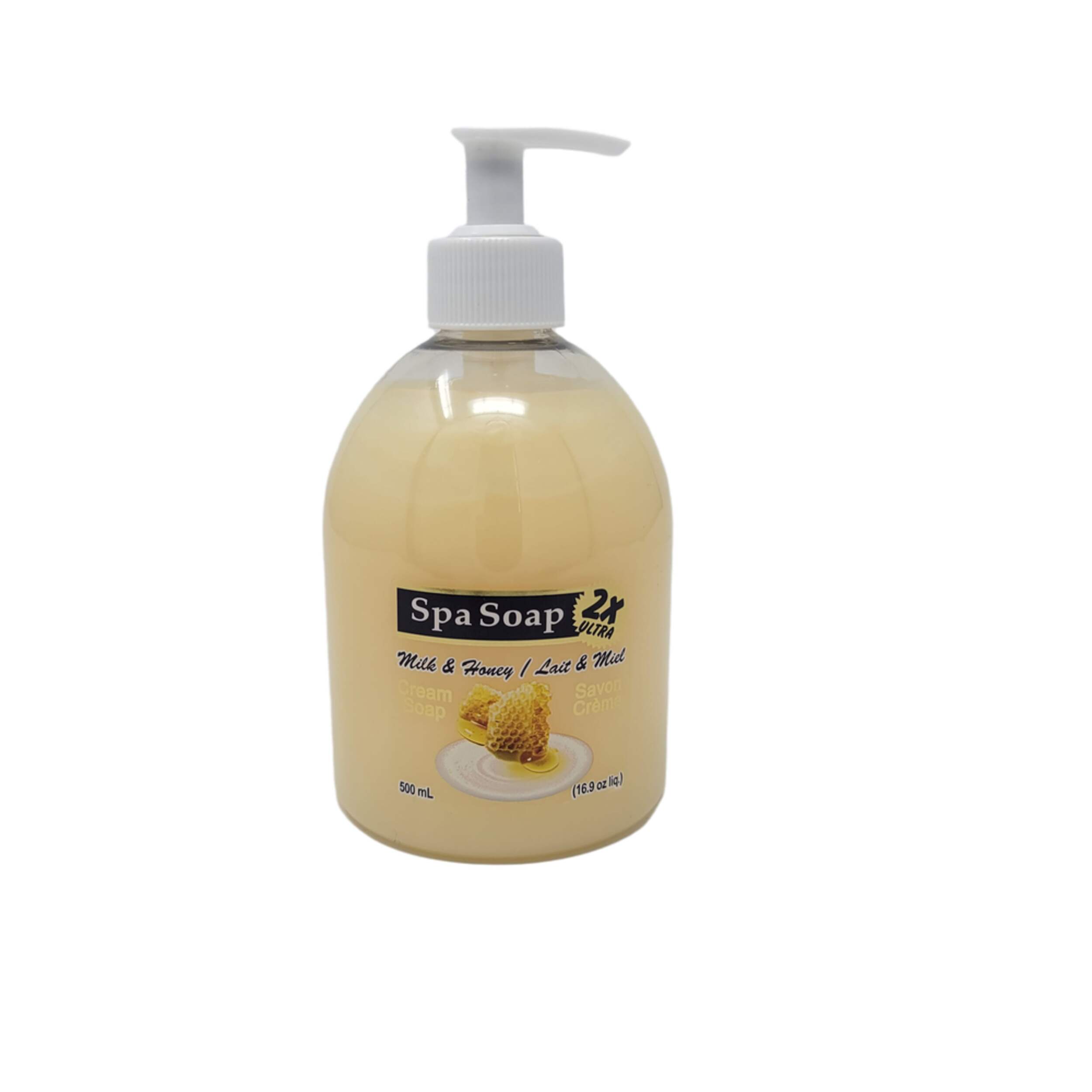 SpaSoap Ultra Rich-Lather Hand Soap, Milk & Honey, 473-mL Front_Flat