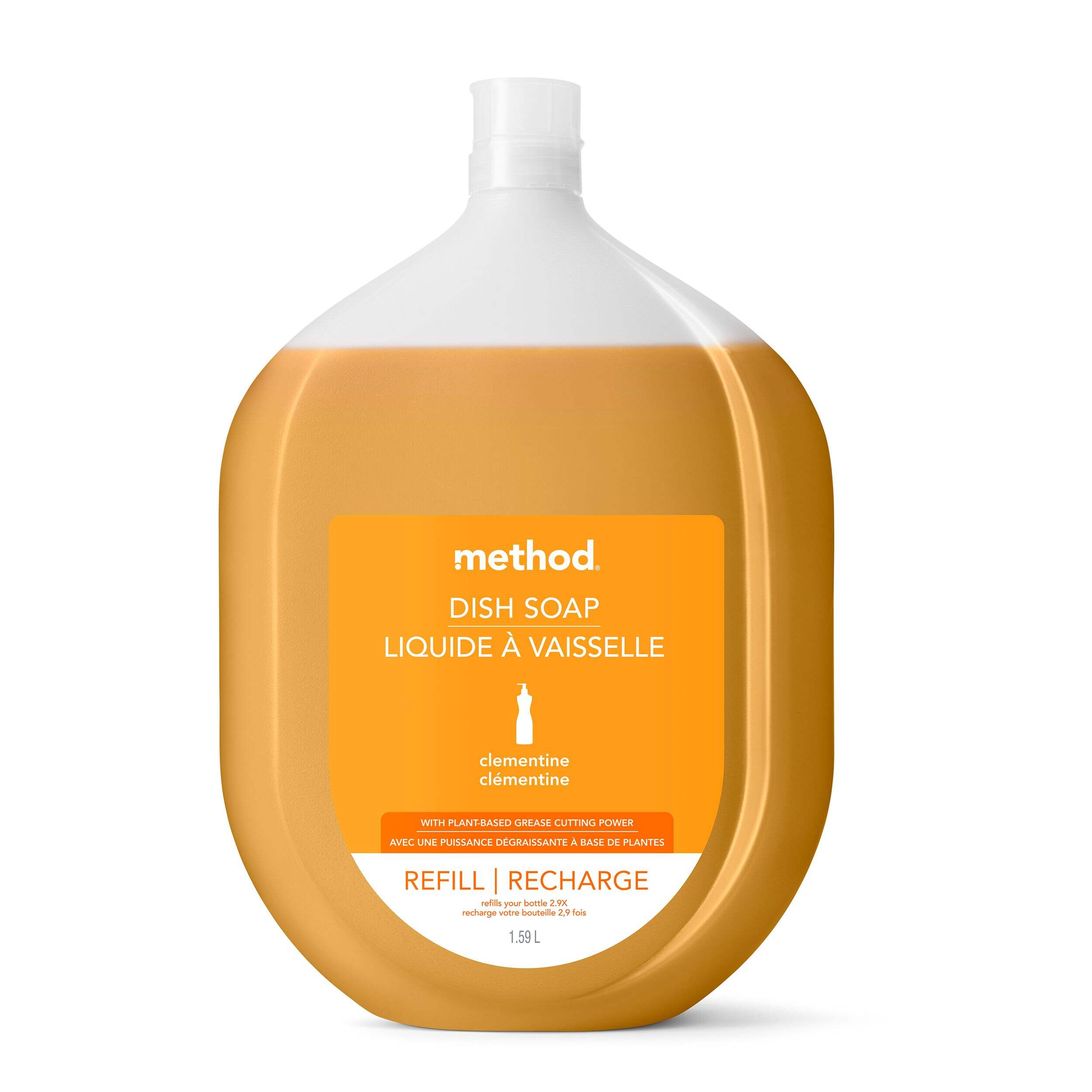 method Dish Soap Refill, Clementine Scent, 1.6-L Front_Flat