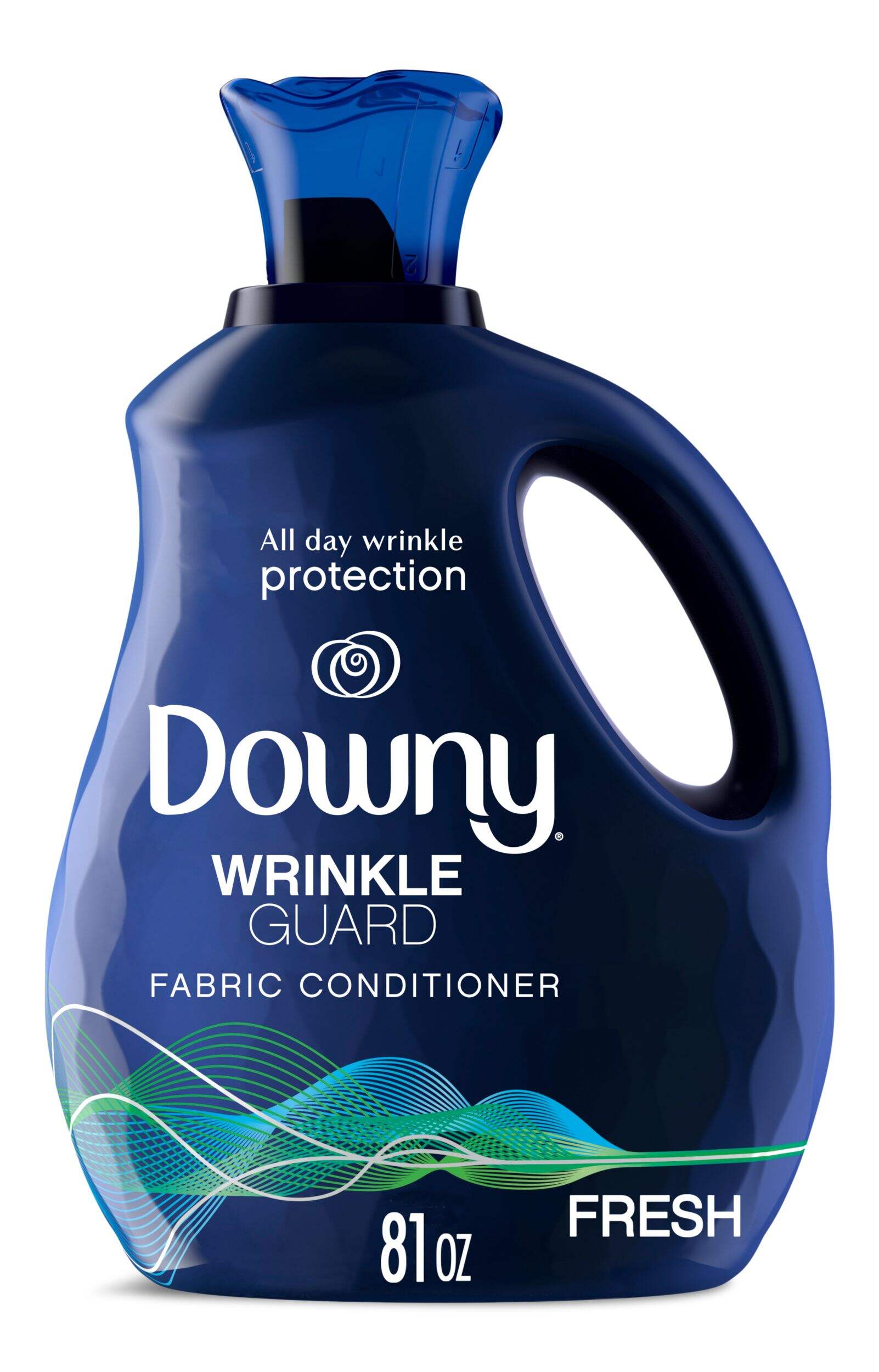 Downy WrinkleGuard Liquid Fabric Softener and Conditioner, Fresh, 81 fl oz Front_Flat