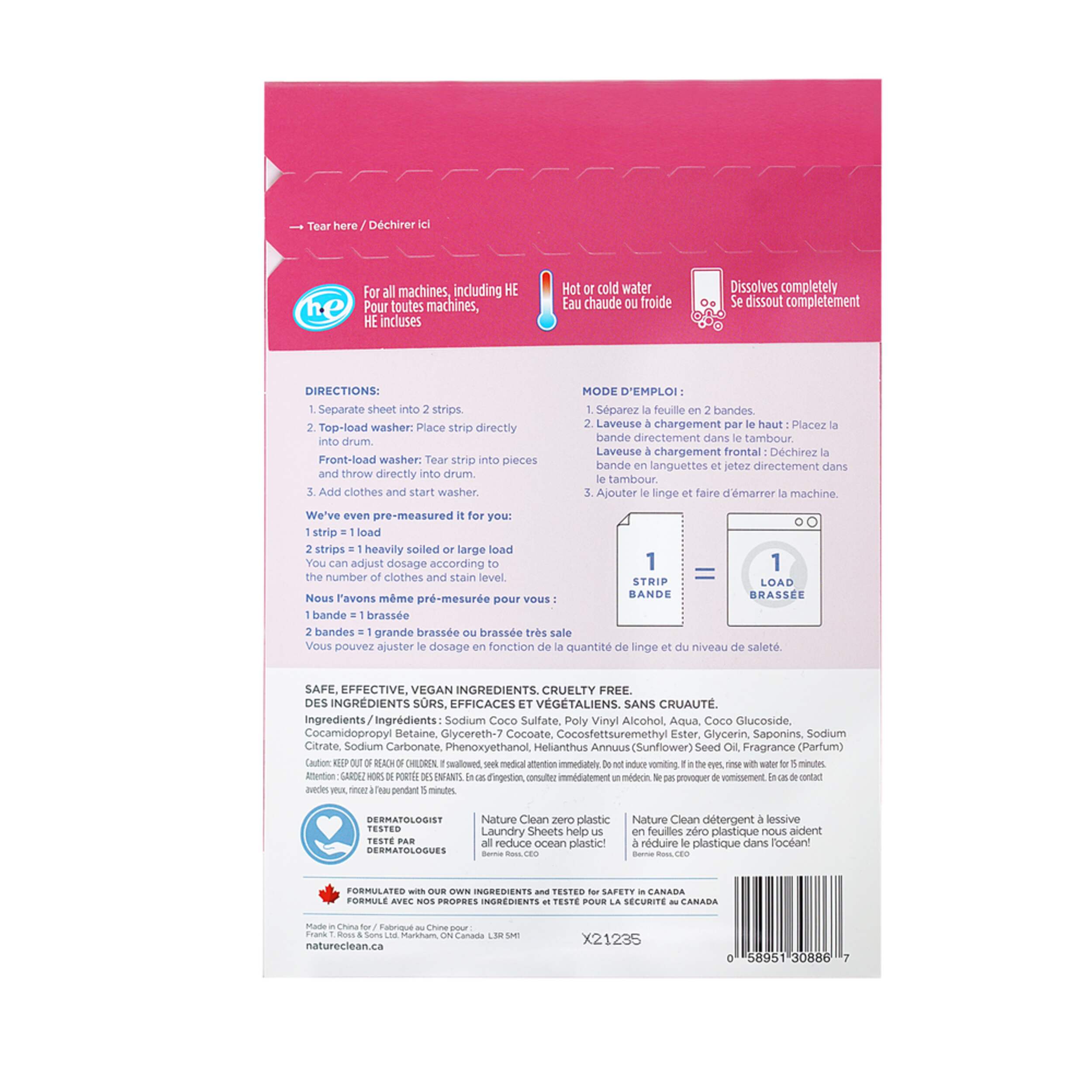 Nature Clean Hypoallergenic Laundry Detergent Sheets, Assorted Scents