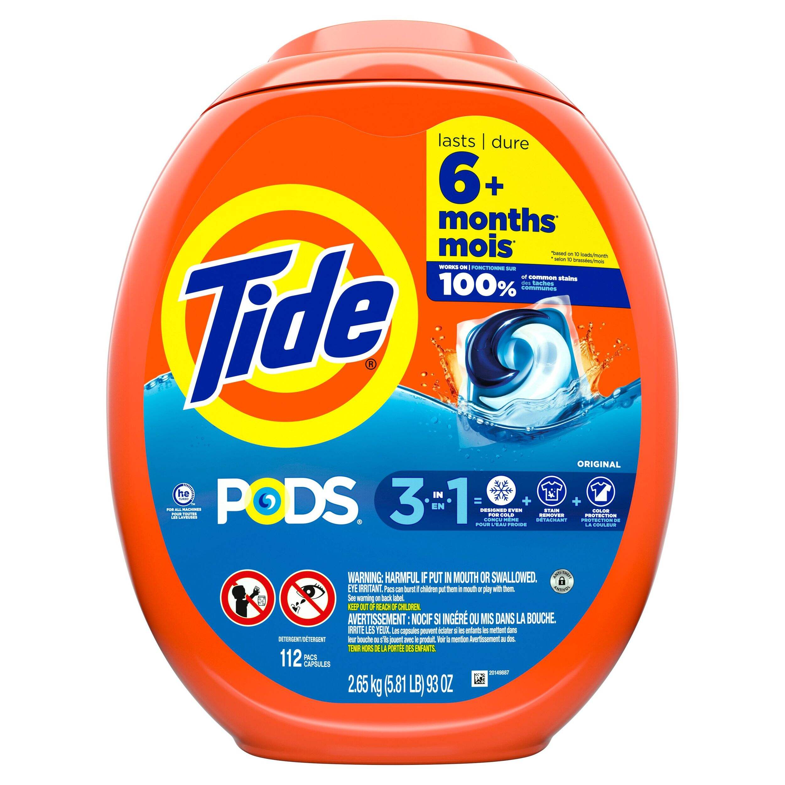 Tide PODS Laundry Detergent Original Scent, 112 count Front_Flat