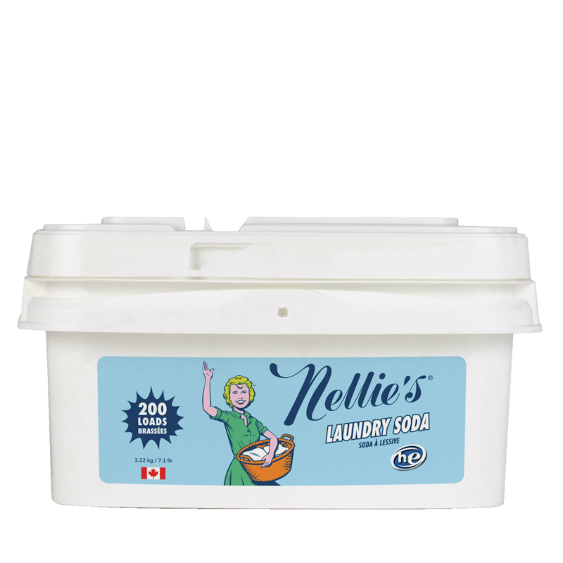 Nellie's Laundry Detergent Soda Powder, Unscented, 200Loads, 3.22kg