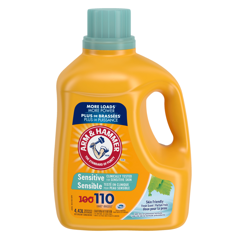 Arm & Hammer Sensitive Skin Liquid Laundry Detergent, Fresh Scent, 110