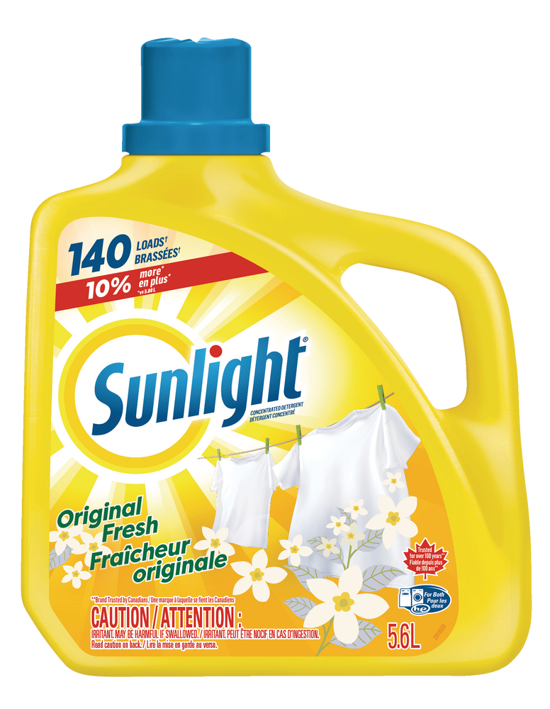 Sunlight Liquid Laundry Detergent, Assorted Scents, 140Load, 5.6L
