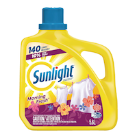 Sunlight Laundry Soap Liquid Detergent, Assorted Scents, 140-Load, 5.6-L