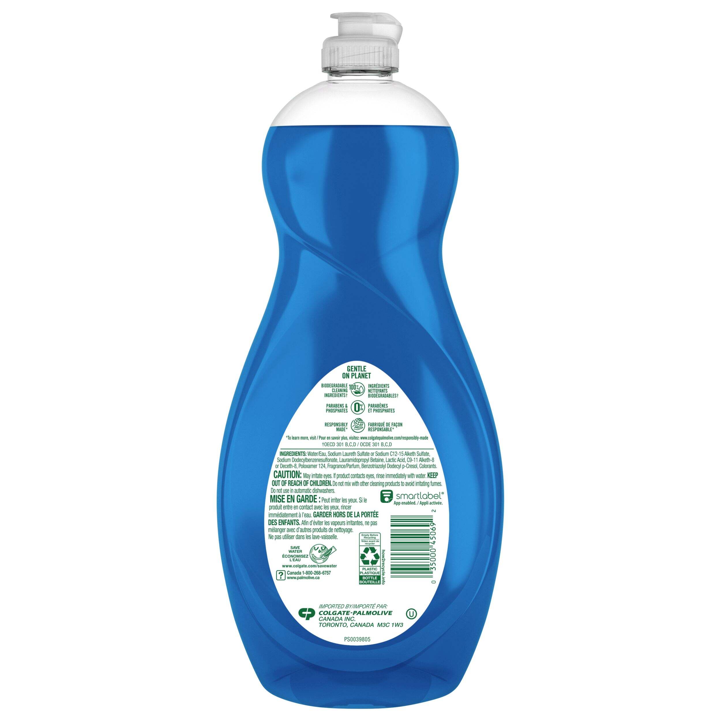 Savon à vaisselle liquide Palmolive Ultra Oxy, parfum frais, 961 mL Back_Flat