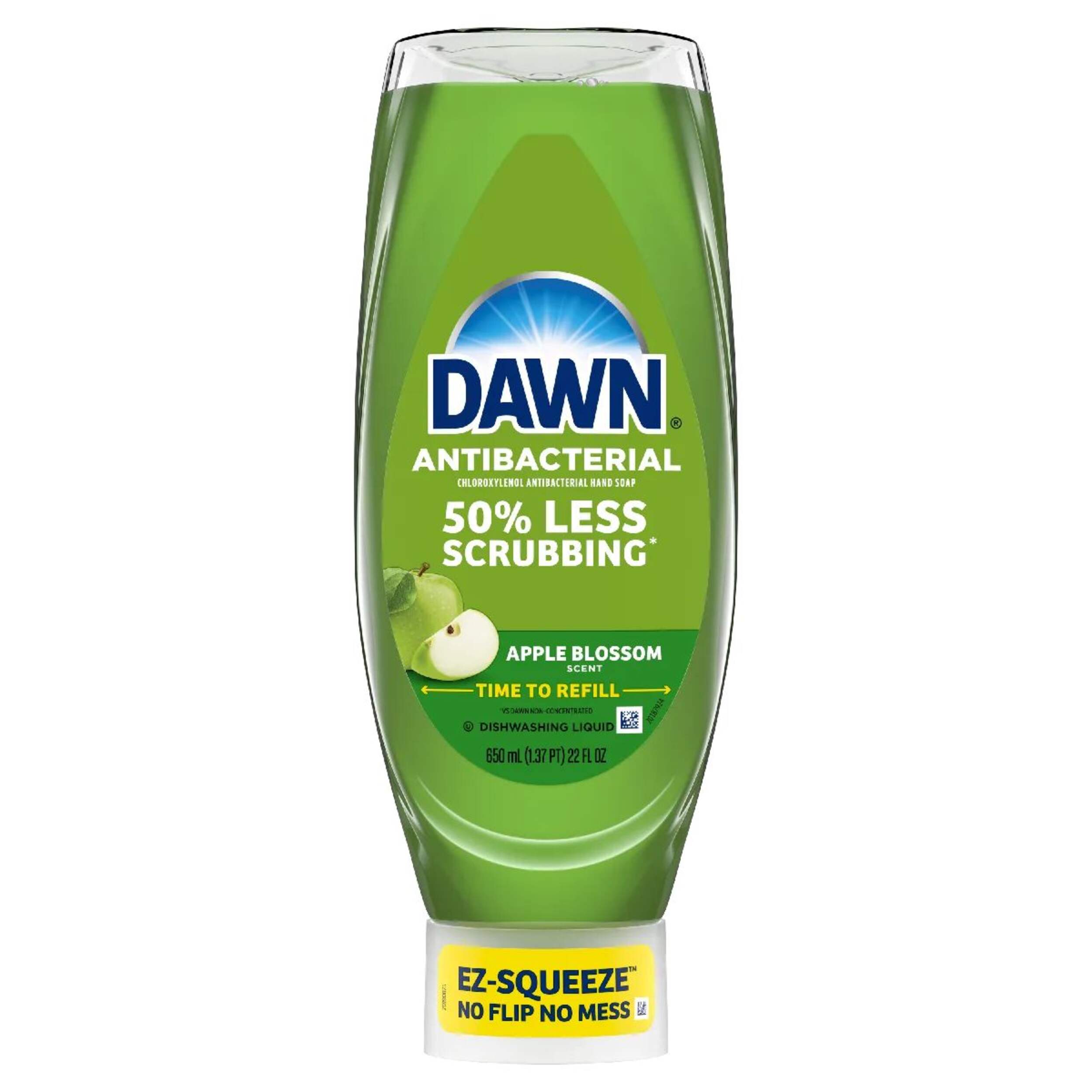 Dawn EZ-Squeeze Ultra Dish Soap,  Apple Blossom Scent, 650ml Front_Flat
