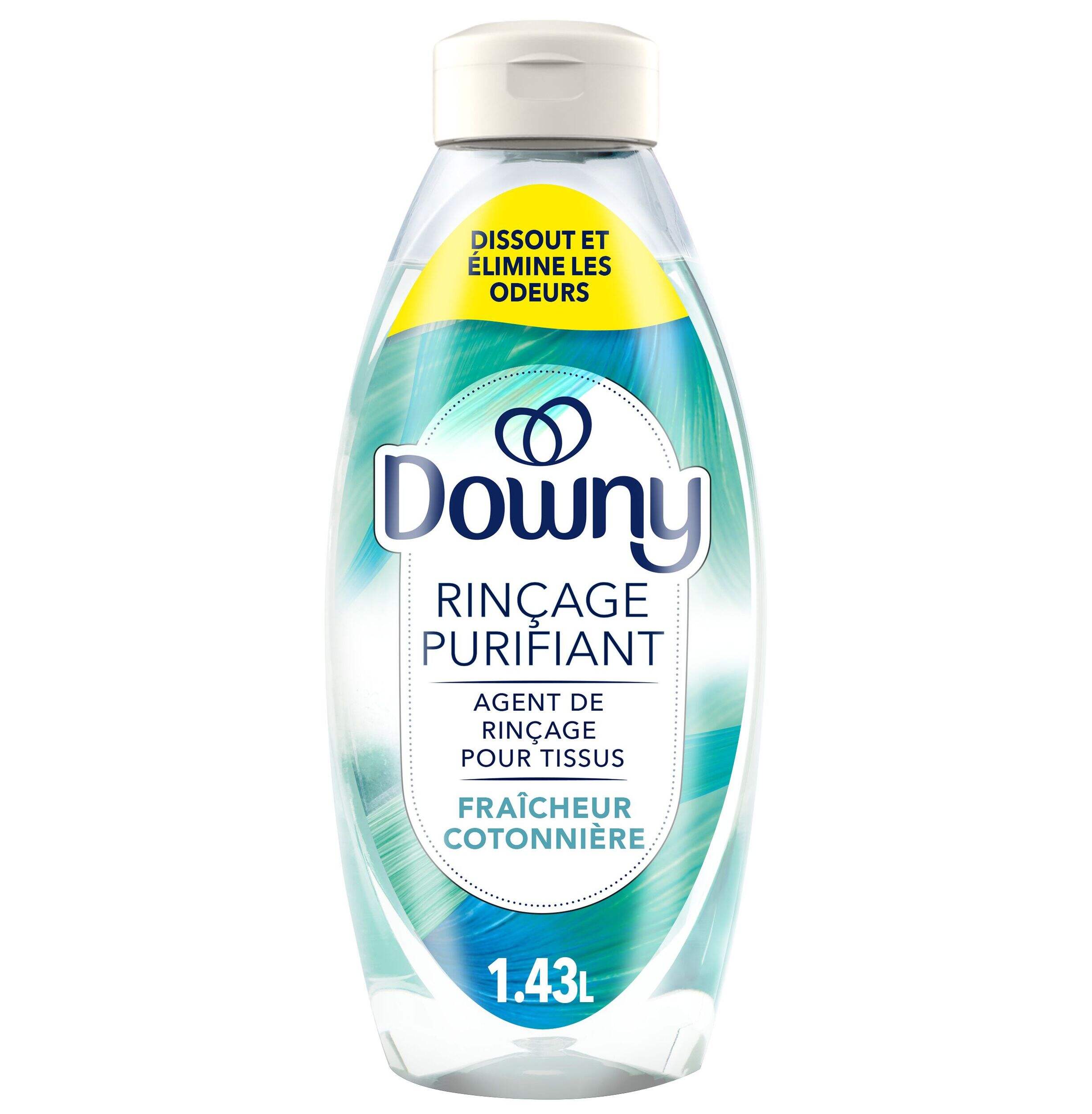 Désodorisant et assouplissant pour la lessive, coton frais, 1,43 L Front_Flat
