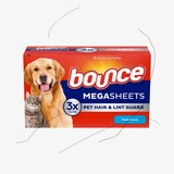 Bounce Pet Hair and Lint Guard Mega Dryer Sheets, Fresh Scent, 120 Count Front_Elevated