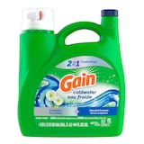 Détergent à lessive liquide Gain + Aroma Boost pour l'eau froide, parfum de brise bienfaisante, 107 brassées, 4,55 L Front_Flat