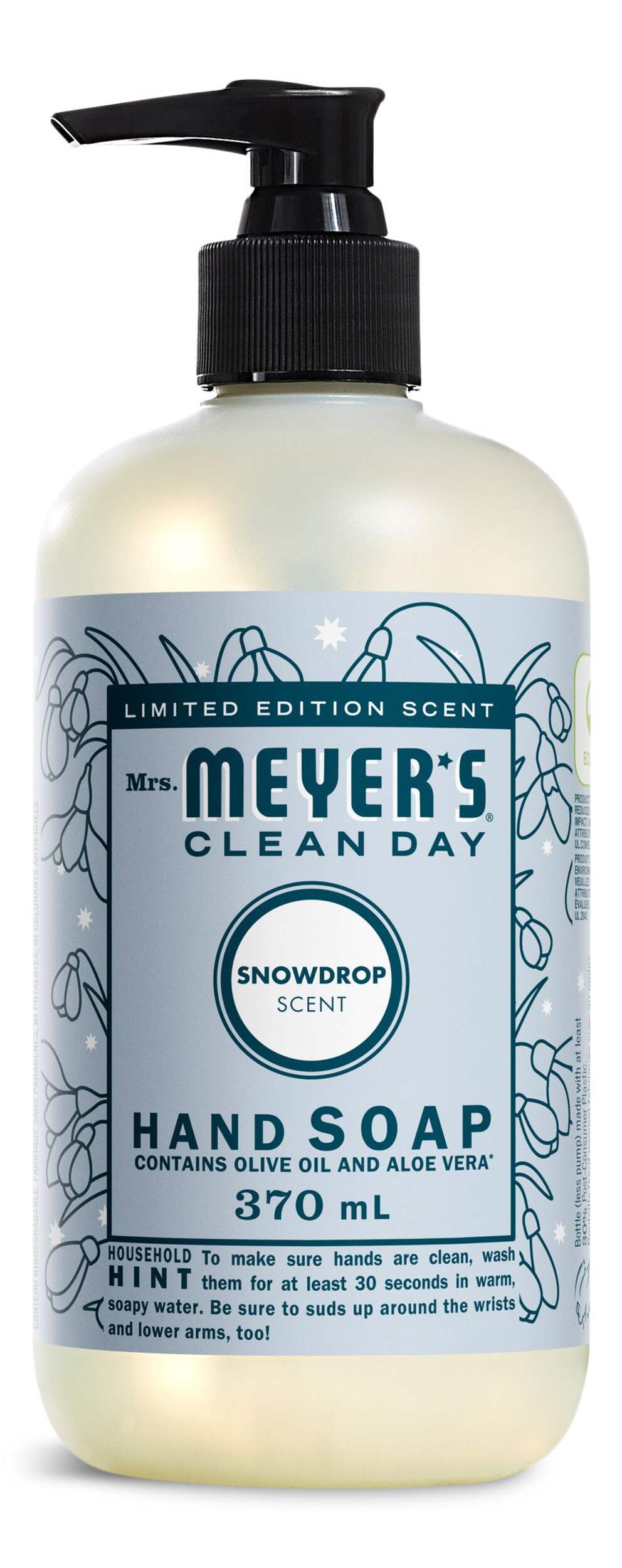 Mrs. Meyer's Clean Day Liquid Hand Soap, Snowdrop Scent, 370ml