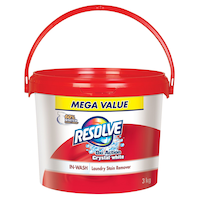 Resolve In Wash Laundry Stain Remover Powder with Oxi Action Crystal White, HE Compatible, 3-kg Front_Elevated