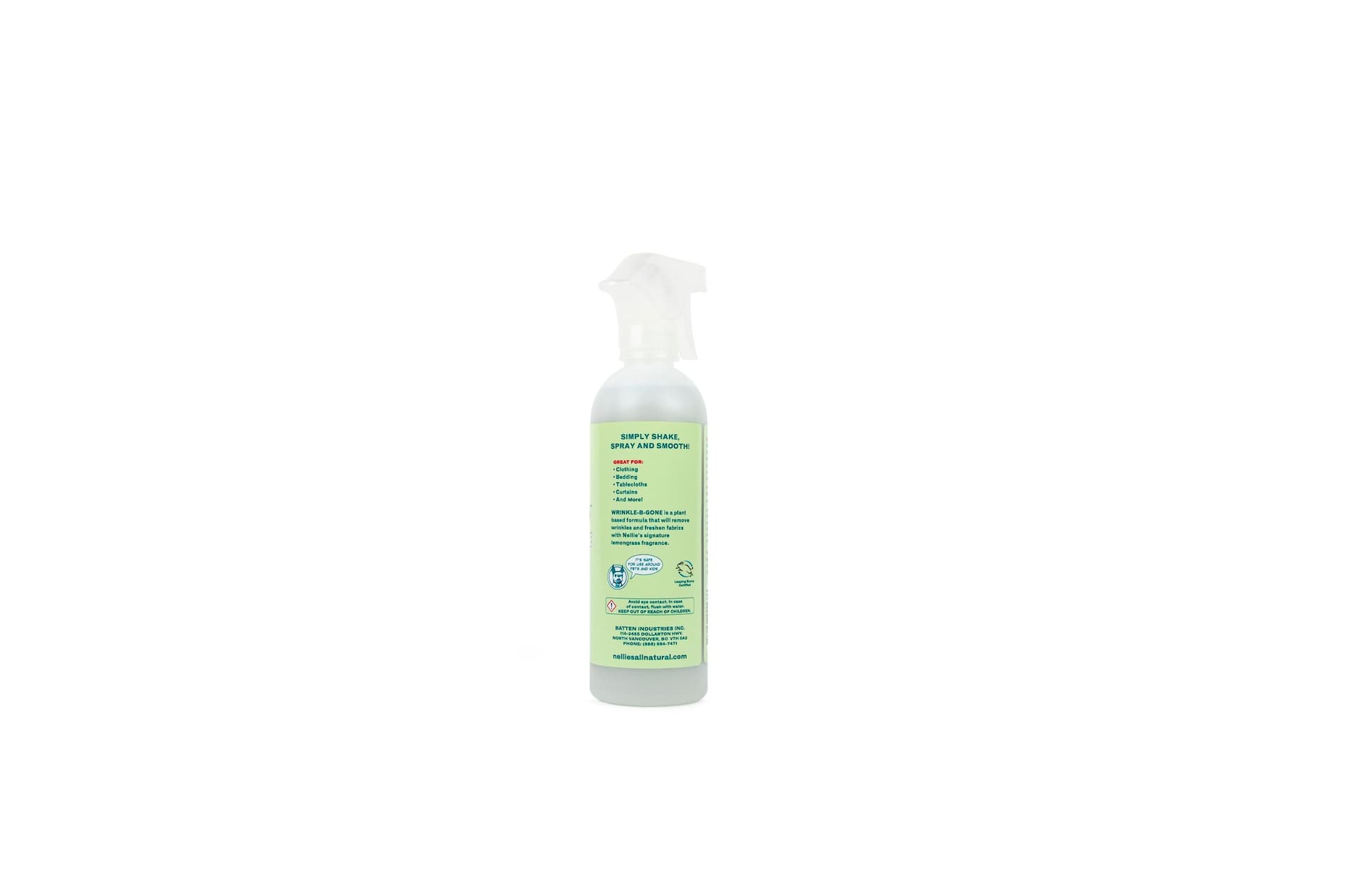 Nellie's Wrinkle-B-Gone Plant-Based Fabric Wrinkle Remover Spray ...