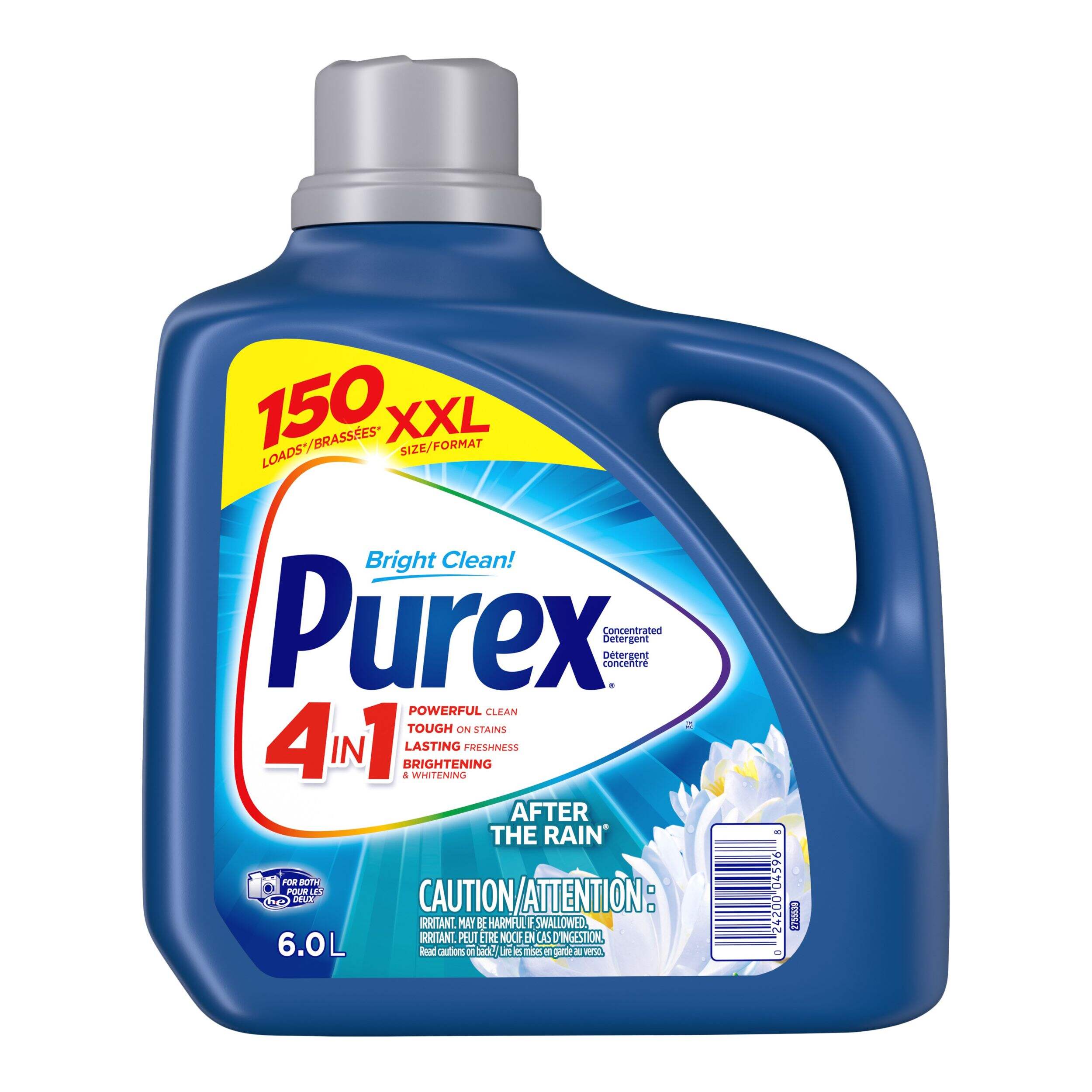Détergent à lessive liquide Purex, compatible HE, 150 brassées, 6,0 L Front_Flat