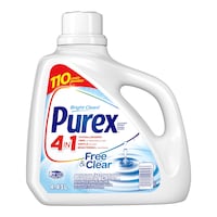 Détergent à lessive liquide Purex Free & Clear, compatibilité HE, non parfumé, 4,43 L Front_Flat