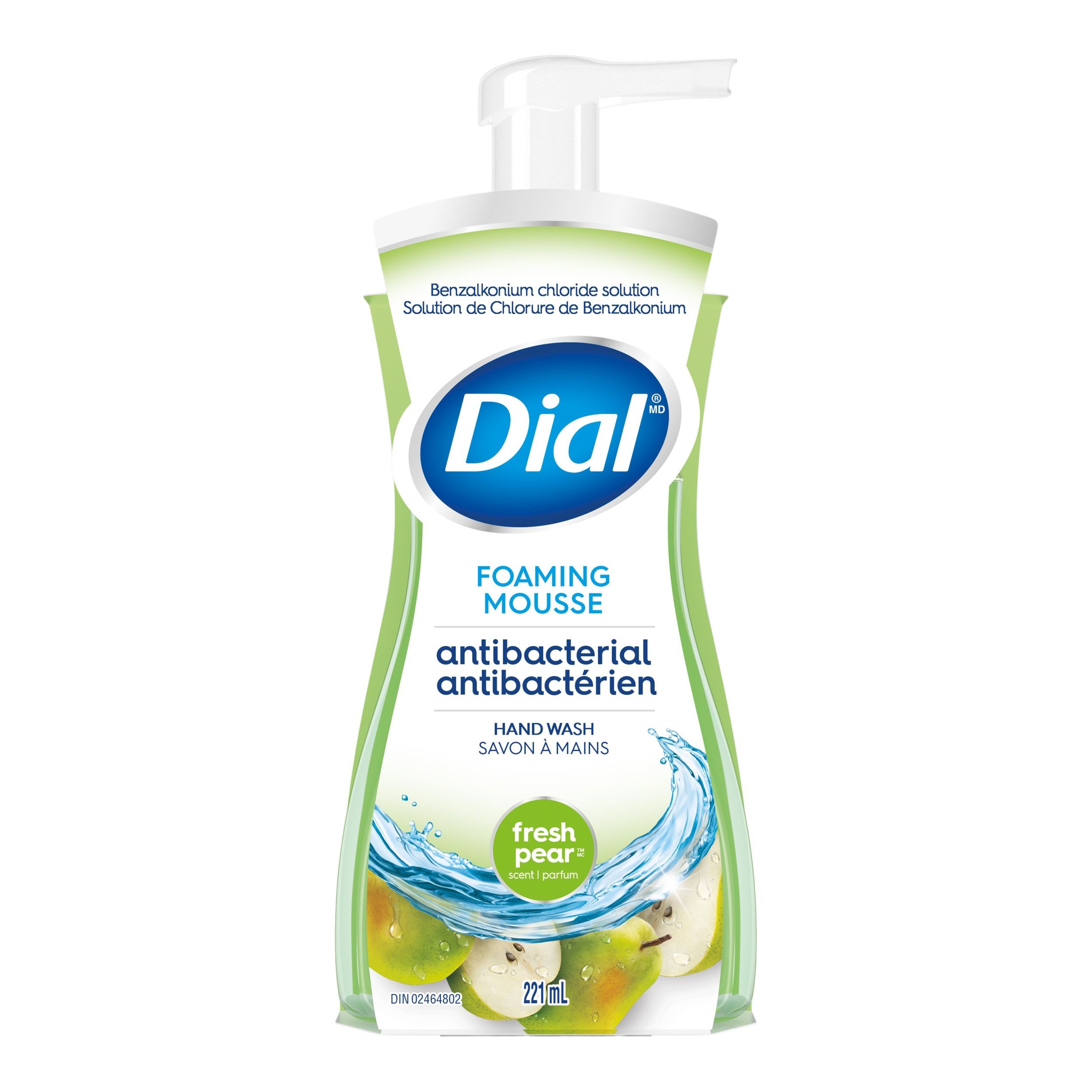 Dial Antibacterial Foaming Hand Soap, Fresh Pear Scent, 221mL