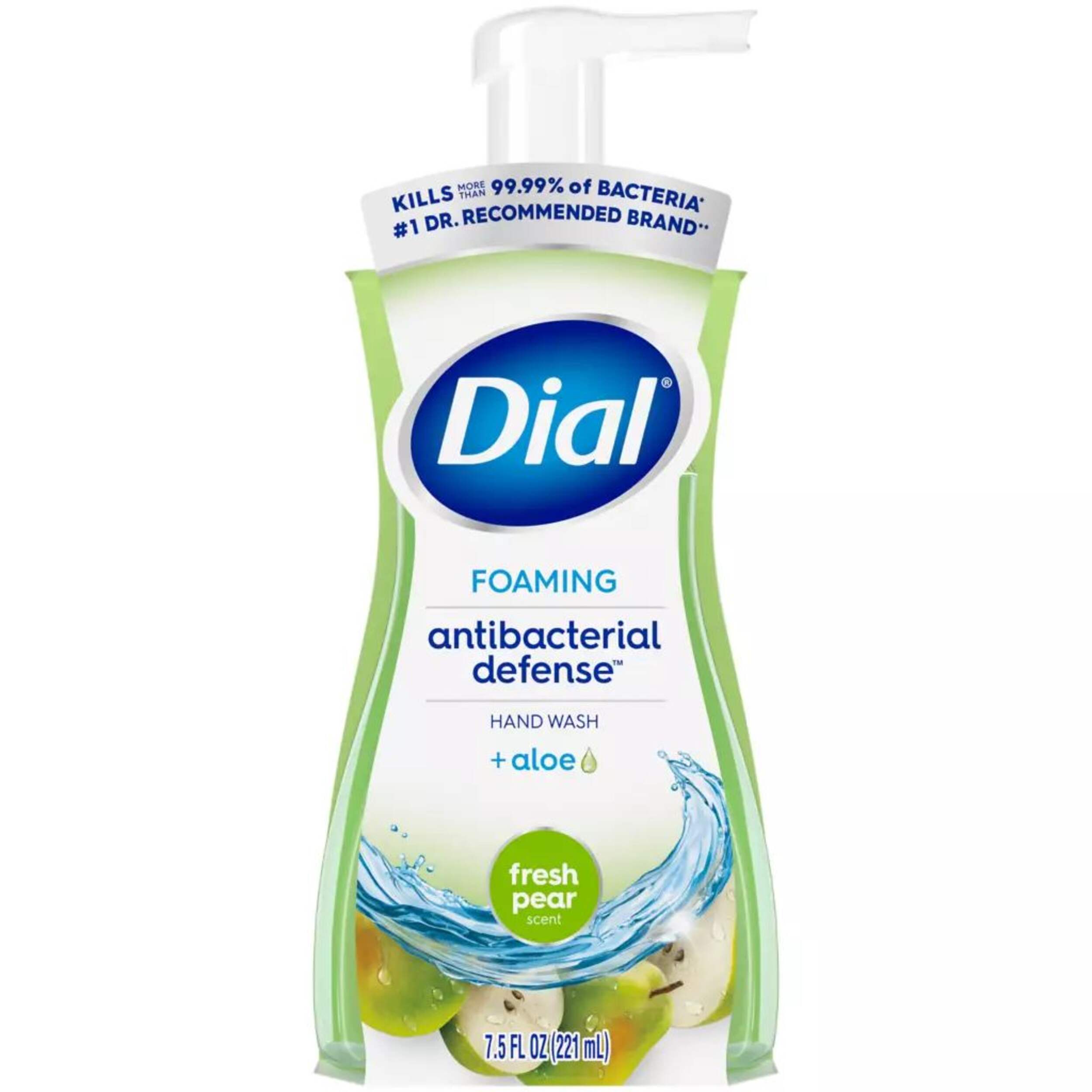 Dial Antibacterial Foaming Hand Soap, Fresh Pear Scent, 221-mL Front_Flat