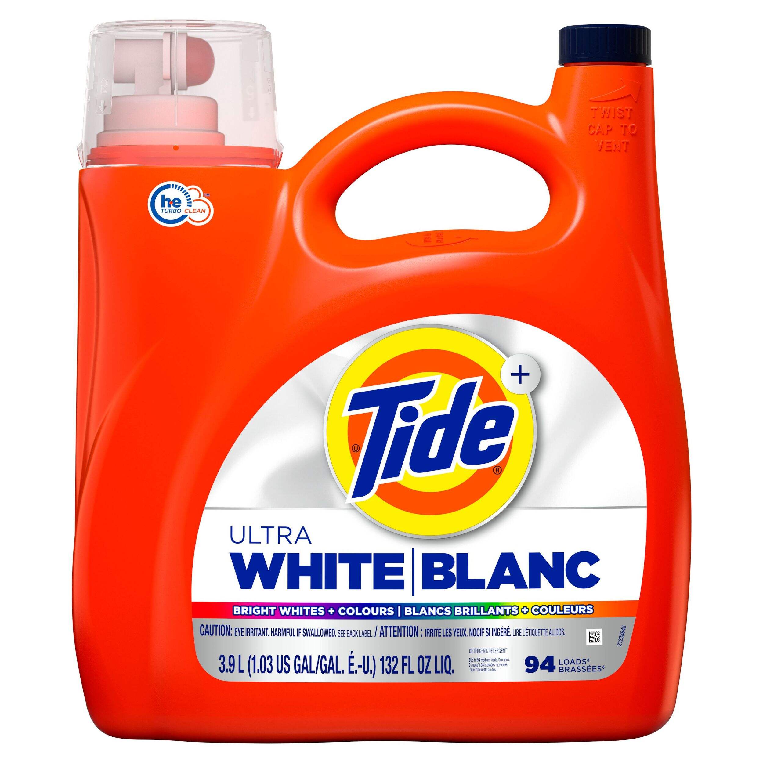 Détergent à lessive liquide Tide Ultra Oxi, original, 94 brassées, 3,9 L Front_Flat