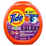 Tide PODS Liquid Laundry Detergent Soap Pacs, Powerful 3-in-1 Clean, HE Compatible, Spring Meadow Scent, 76-pk Front_Flat