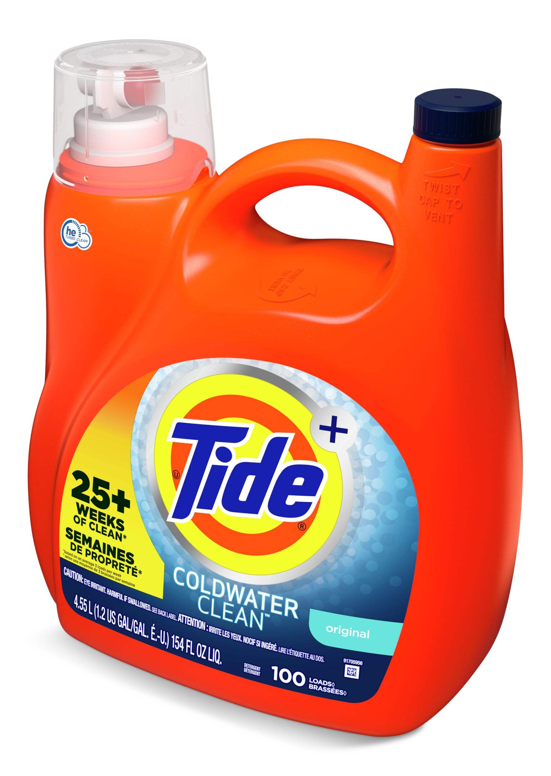 Tide Coldwater Clean Fresh HE Turbo Clean Liquid Laundry Detergent ...