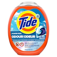 Tide Power PODS Ultra OXI Liquid Laundry Detergent Soap Pacs with Odour Eliminators, 45-pk