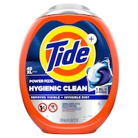 Tide Power PODS Hygienic Clean Heavy Duty 10x Liquid Laundry Detergent Soap Pacs, Original, 45-pk Front_Flat