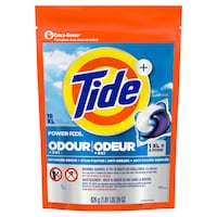 Tide Powet PODS Ultra OXI Liquid Laundry Detergent Soap Pacs with Odour Eliminators, 18-pk