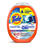 Capsules de détergent à lessive Tide PODS Plus Ultra OXI White and Bright, sans danger pour les couleurs, paq. 45 Front_Flat