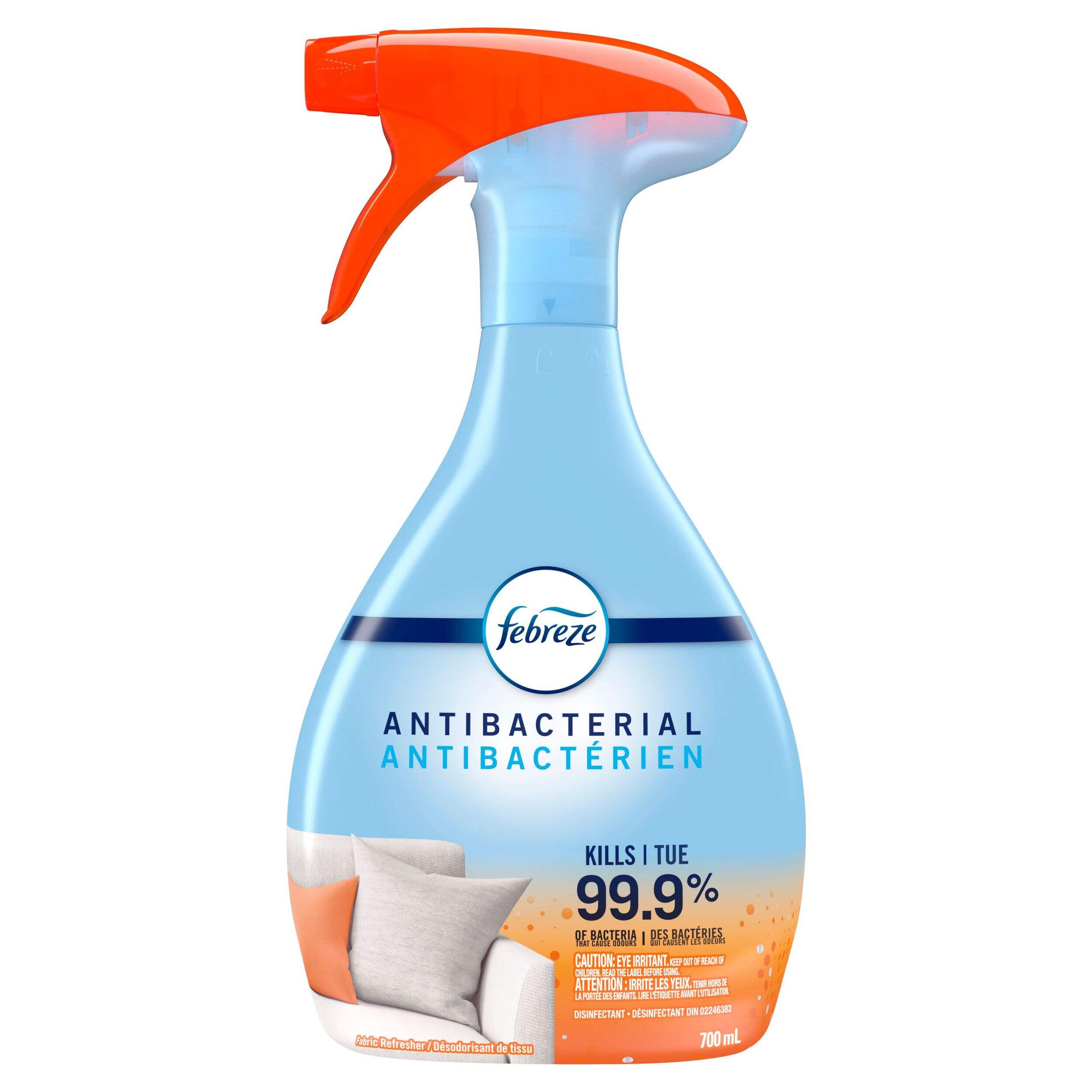 Désodorisant textile en vaporisateur antibactérien Febreze Fabric, parfum original, 700 mL Front_Flat