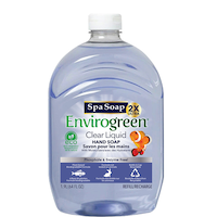 Spa Soap Envirogreen Liquid Hand Wash Soap Refill with Pump, Assorted Scents,1.9-L Front_Flat
